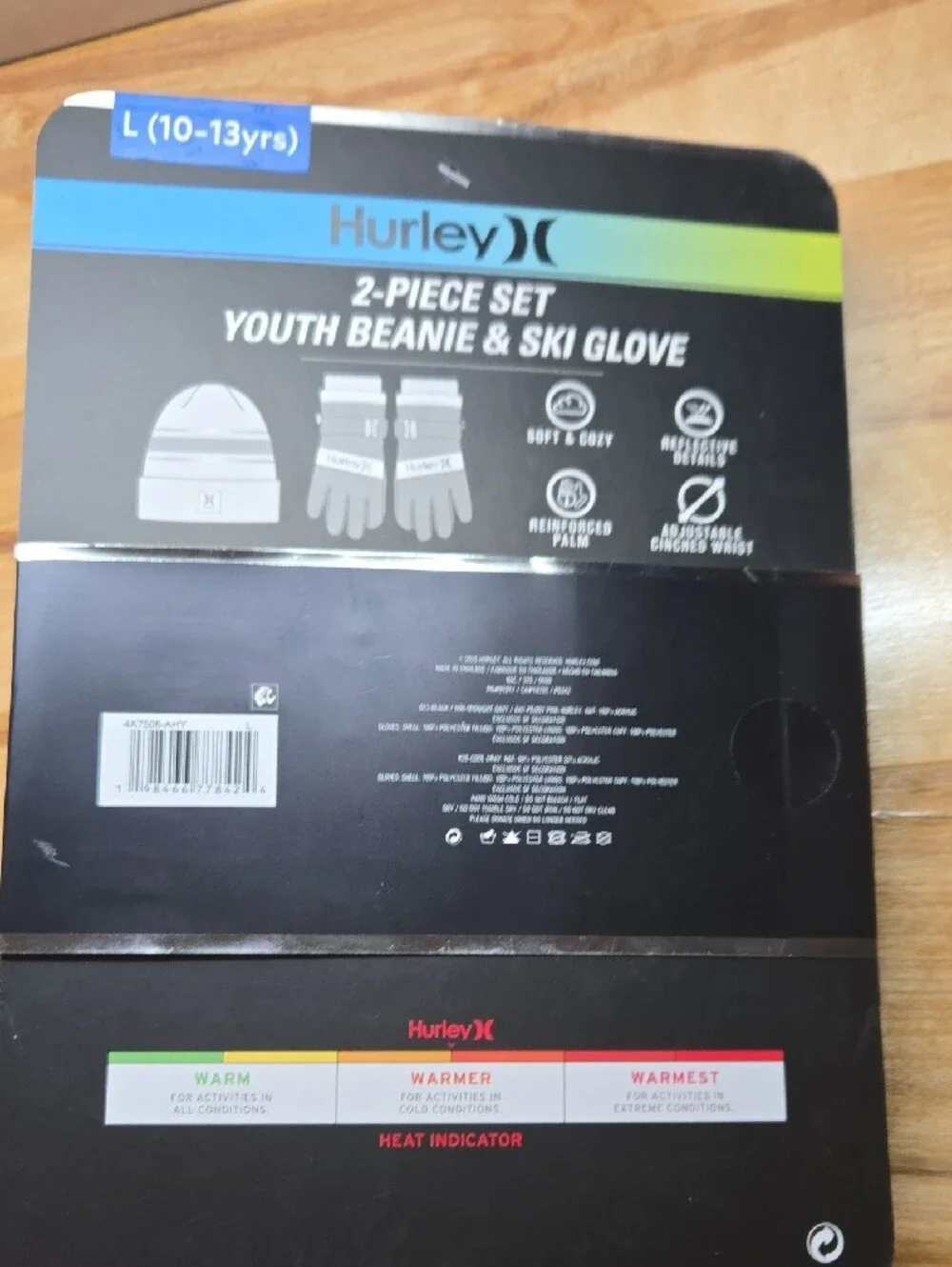 Hurley Pink & Lavender Youth Ski Beanie and Glove Set